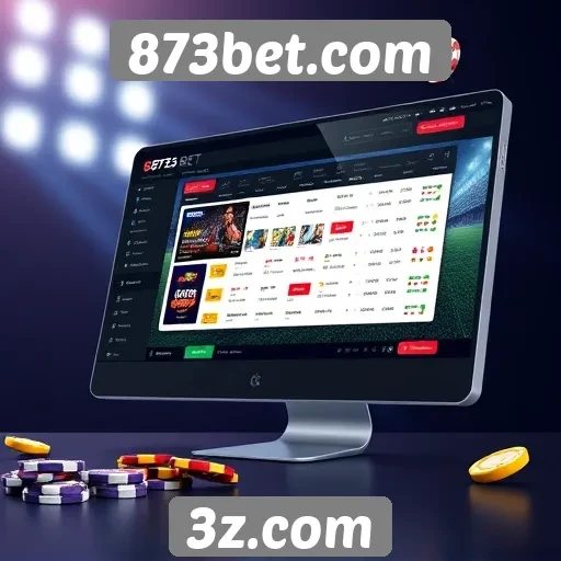 Interface e design do 873bet.com para jogadores